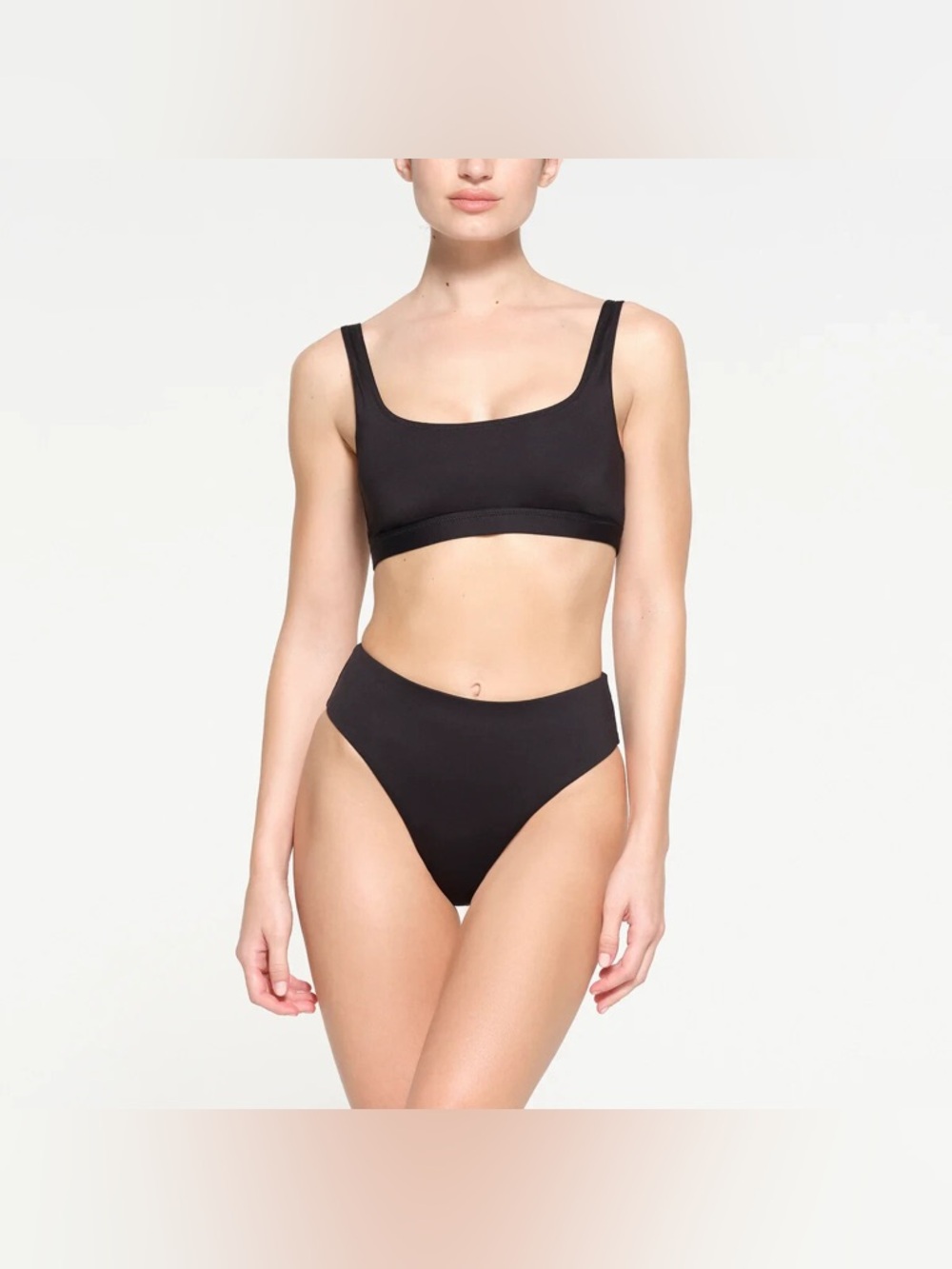 SKIMS SIGNATURE SWIM TANK BIKINI TOP - NWT - Onyx - Top Only
